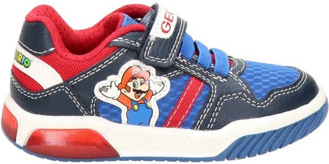 Geox Nintendo Supermario Inek sneakers met lichtjes blauw/rood