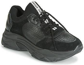 Bronx Baisley sneaker van leer met suède details