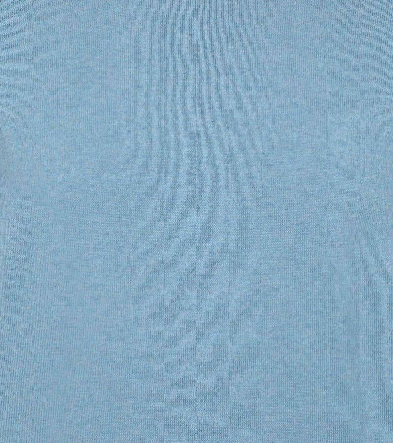 Superdry trui lichtblauw effen katoen ronde hals