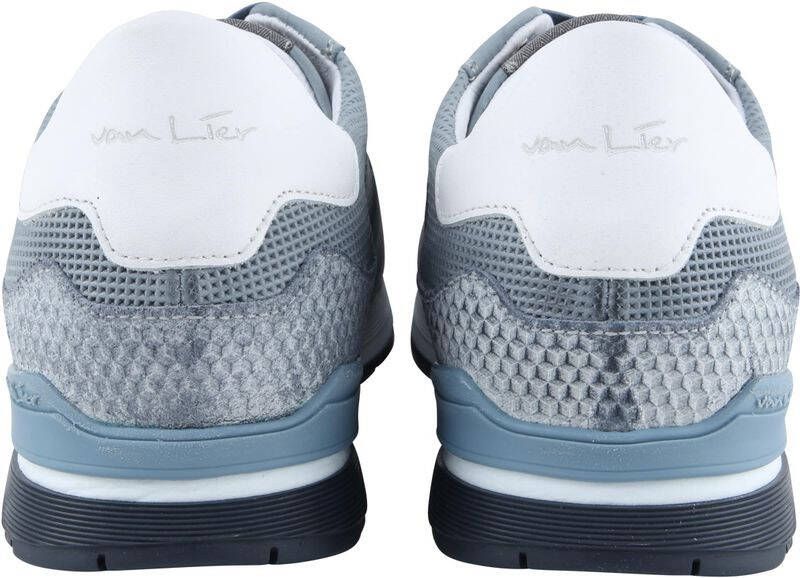 Van Lier 2017506 leren sneakers lichtblauw/wit
