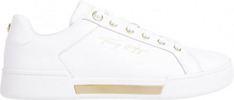 Tommy Hilfiger Plateausneakers TH ELEVATED SNEAKER met goudkleurige details