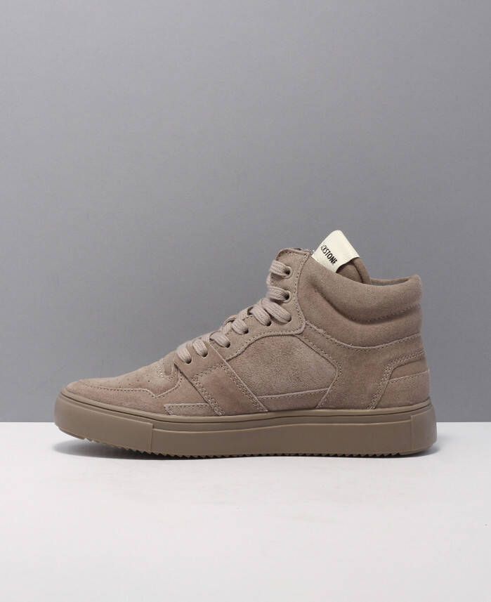 Blackstone Keyla Yl51 verweerde teak hoge sneaker , Beige, Dames