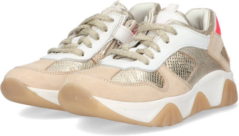 Braqeez Gouden Lage Sneakers Gwen Garda