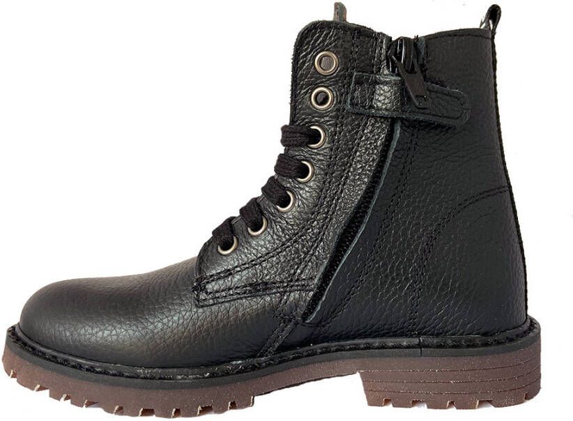 Clic Zwarte Veterboots Rits Dublino Negro