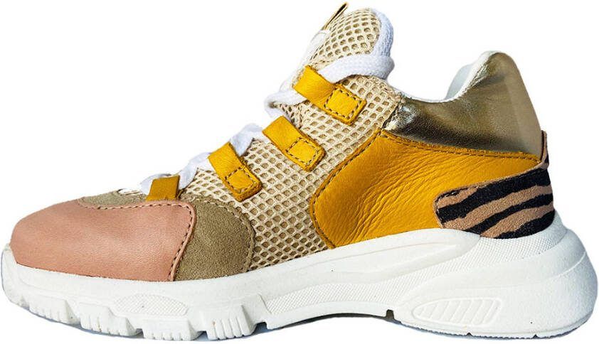 Clic Sneaker Meisjes Geel/Meerkleurig/Roze