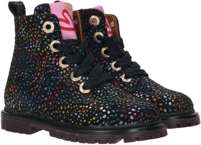 Develab Veterboot Meisjes Zwart/Multi