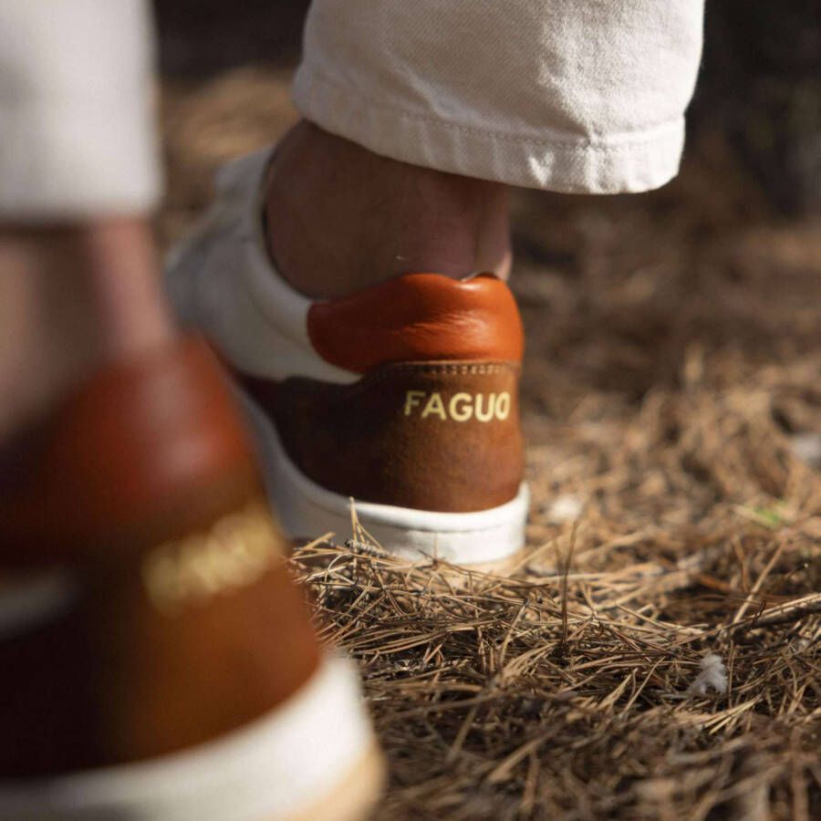 faguo Alder leather suede sneakers & brown