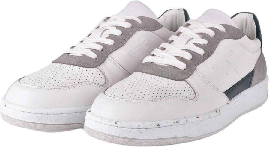 faguo Alder leather suede sneakers white & grey