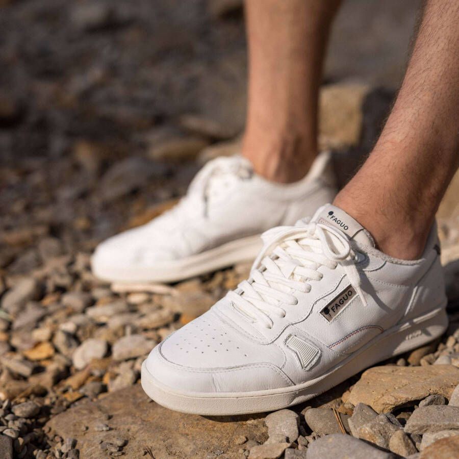 faguo Commute leather sneakers white