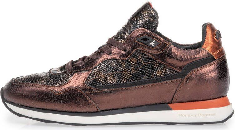Floris van Bommel Figgi leren sneakers koper/bruin
