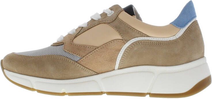 Gabor 86.475.42 Linnen White Beige Lage sneakers