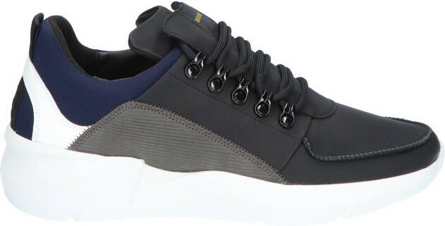 Nubikk Roque Royal Black Blue Grey Combi Lage sneakers