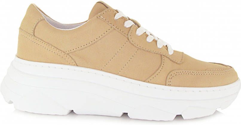 PS Poelman Jola chunky nubuck sneakers lichtbruin