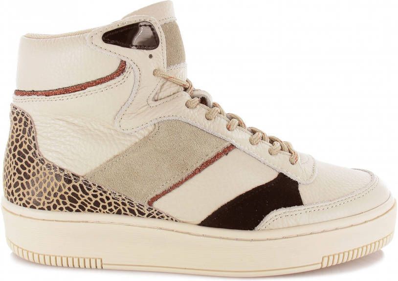 PS Poelman Esquimo hoge leren sneakers off white