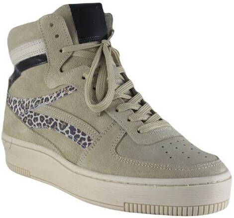 PS Poelman Esquimo hoge leren sneakers beige