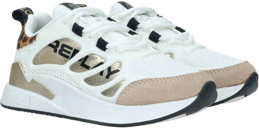 Replay Maze Jr Suede Wit/Goud Kinderen