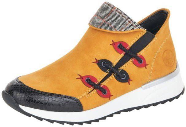 Rieker Instapper in harmonieuze kleuren Mosterdgeel