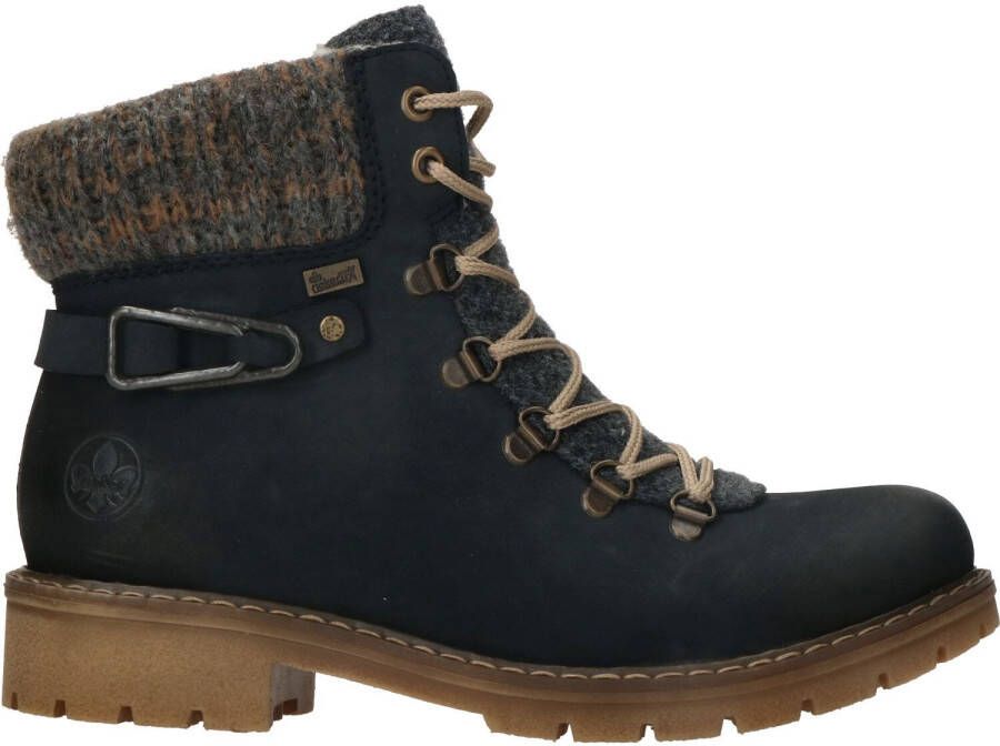 Rieker Winterlaarsjes met tricotrand en tex