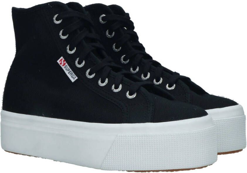 Superga HI TOP Veterboot Dames Zwart