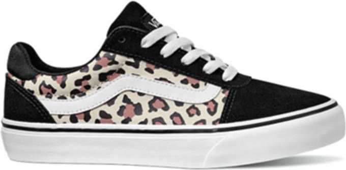 VANS Ward Deluxe Animal sneakers met panterprint zwart/roze/ecru