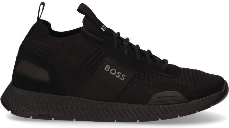 Hugo Boss Sorteer Sock Trainers met Repreve® Upters Sko , Zwart, Heren