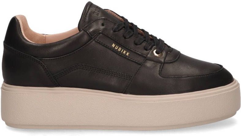 Nubikk Elise Bloom leren plateau sneakers zwart