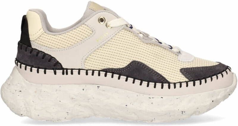 Nubikk Ross Riviera Off White Navy Lage sneakers