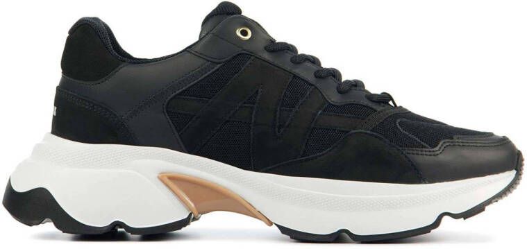 Nubikk Julie Lin leren chunky sneakers zwart