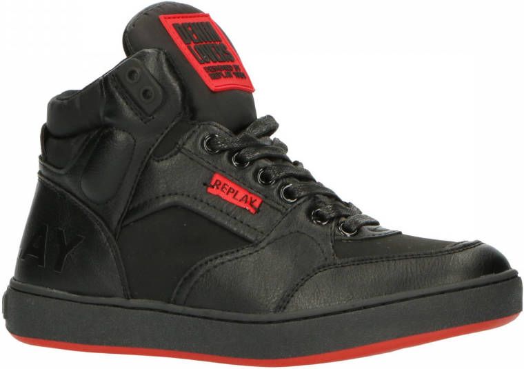 REPLAY WALL hoge sneakers zwart
