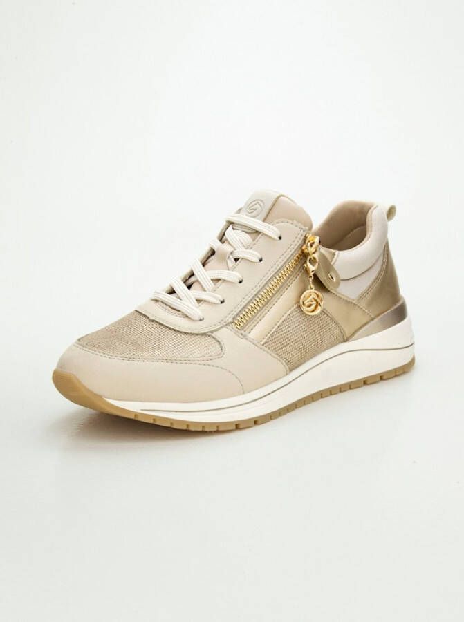 Remonte Dorndorf Remonte Sneaker Dames Beige/Goud