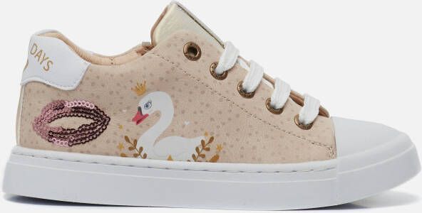 Shoesme Zwaan Sneakers beige Leer